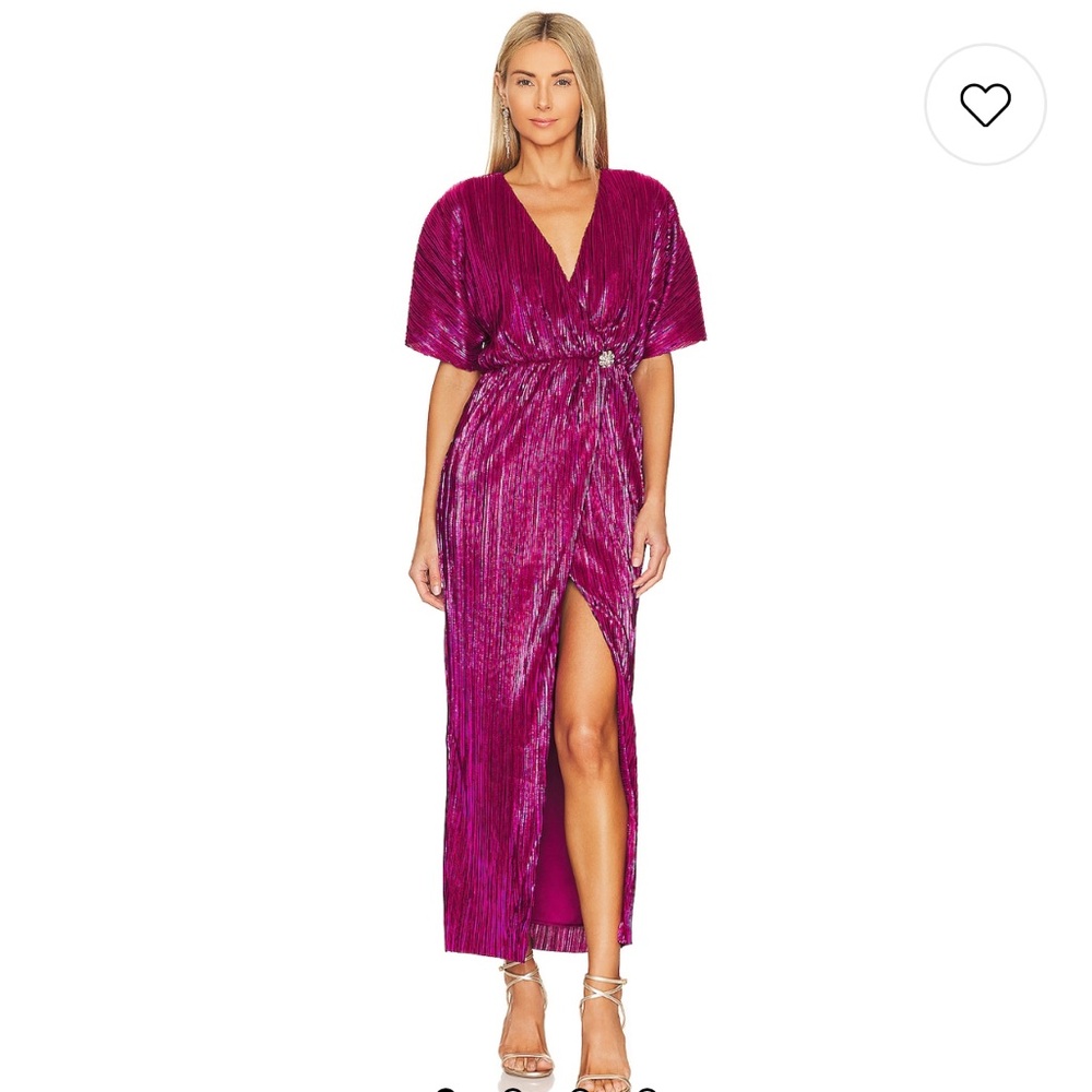House of Harlow 1960 Magenta Pleated Dress